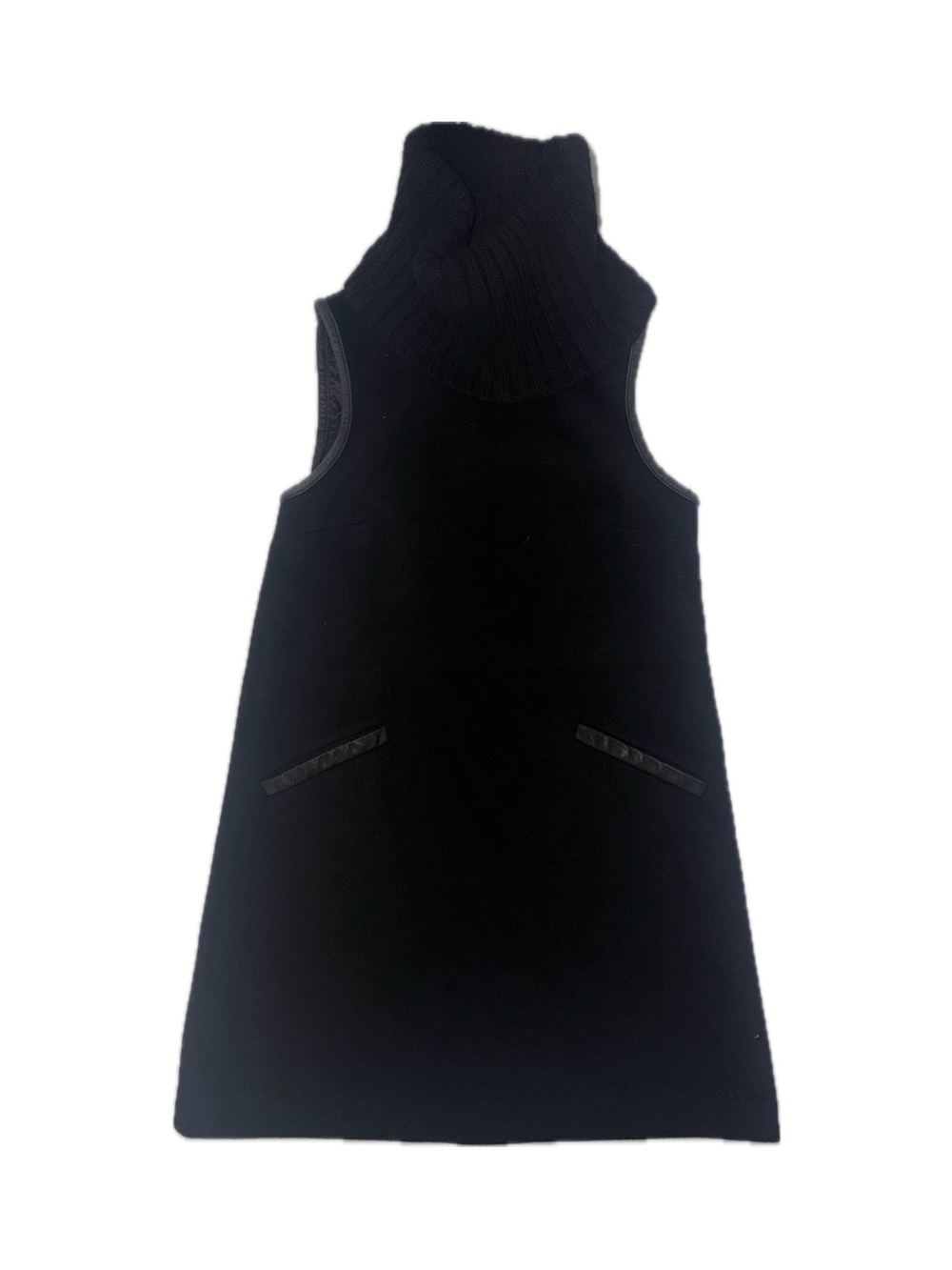 Theory Abrelia Explorer Black Wool Mini Shift Dress, size 0